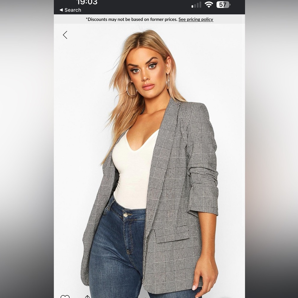 Plus Size Houndstooth Blazer!